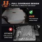 AOMSAZTO Custom Fit Seat Covers for Honda CRV 2017 2018 2019 2020 2021 2022 CR-V Faux Leather Full Set Seat Covers Front & Rear Car Seat Protector(Grey,5 Seats)