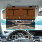 NAZZO Car Visor Extender Polarized, Sun Visor Extender for Car Attachment Sun Blocker, Anti-Glare Removable PC Lens to Expand Sunshade for Safe Driving, Brown