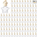 BBTO 100 Pcs Car Air Fresheners Diffuser with Wooden Cap Empty Aromatherapy Diffuser Clear Car Fragrance Holder Pendant Hanging Perfume Fresheners Bottles for Decor(Star,Clear)
