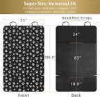 F-color SUV Cargo Liner for Dogs, Upgraded Extra Large Water Resistant Pet Cargo Cover Dog Seat Cover Mat for SUV Sedans Vans with Bumper Flap for Full-Size SUVs Vans, Paw Print