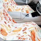 2 Pack Car Seat Towel Covers with Storage Bag 63 x 32 Inch Athletic Running Towel Seat Sweat Washable Non Slip Cover Gift for Car Outdoor Sport Activities (Pumpkin Pine Cones)