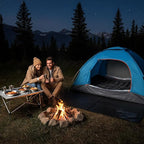 18 Pcs Camping Tent Set for 2-3 Person Include Tent Sleeping Bag Waterproof Camping Tarp Stainless Steel Mess Kit with Mug Bowls Utensils Carry Sack Complete Outdoor Travel Set