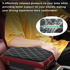 Car Center Console Pad, Waterproof Auto Armrest Seat Box Cover, PU Leather Arm Rest Protector Cushion Pad, Universal Vehicle Interior Protection Accessories for Car SUV (Black & White)