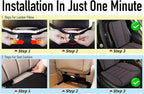 Car Seat Cushion with Back Support Pillow, Comfy Lumbar Support & Seat Cushion, Memory Foam Driving Pillow for Back-Sciatica Pain Relief, Auto Pad Suitable for Car, Truck, SUV - Dark Grey