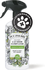 Pet-Pourri Air + Fabric Purrfectly Bamboo Cat & Home Deodorizer Spray, 16 Fl Oz, Up to 800 Uses, Pet Odor Remover with Essential Oils, for Air, Carpet, Urine, Vet Recommended, Bamboo, Jasmine & Pear