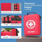 Premium First Aid Kit - Waterproof Molle Medical Bag with Color-Coded Compartments, with Israeli Bandage, Rescue Blanket & CPR Mask for Home, Car, Hiking, Camping & Outdoor Emergencies