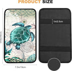 Universal Car Center Console Cushion Pad,Sea Turtle 2 Car Armrest Pad Car Armrest Seat Box Cover Protector for Most Vehicle, SUV, Truck, Car