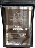 Lapew Soft Suede Carpet Deodorizer Powder - Pet Safe Freshener for Vacuuming | Scented Odor Eliminator for Home | 36 oz