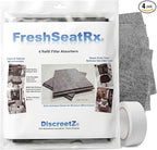 FreshSeatRx 4-Refill Filters fit FS-4 enclosures. Activated Charcoal, Chemical Warfare Design High Absorbency-CWDHA Activated Carbon Filter Pads. Reusable, Reset with Low Heat for Weeks of use. FR-4