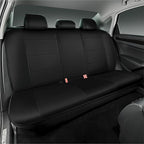 Road Comforts Car Seat Cover, Leather Car Seat Cover Full Set, Automotive Seat Covers, Airbag Compatible Universal Fit for Most Cars (Black)