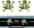 2Pcs Tree Frog Air Freshener Vent Clip, Cute Air Diffuser Clips, Bling Rhinestone Car Outlet Decor, Frog Car Accessories for Women