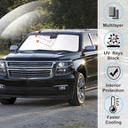 Windshield Sun Shade Custom Fit for 2015-2020 Chevrolet/Chevy Suburban Accessories Foldable Sunshade Sun Blocker Protect Car from Sun Rays & Heat Damage Keep Car Cooler