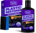 Plastic Restorer for Cars (8.45 fl oz), User Friendly Car Trim Restorer, Quick Plastic Trim Restorer with Free Sponge Applicator, Restores Faded Car Plastics, Bumpers & Against UV Rays