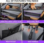 Medium Dog Car Seat,Back Seat Extender for Dogs,Waterproof Large Dog Seat Cover for Backseat, Pet Bed for Car Hammock(Grey-s)
