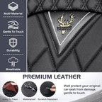 Truck Seat Covers for Ford Bronco 2021-2026, Waterproof Premium Leather Full Coverage Car Seat Covers, Muscle Sport Style Auto Interior Seat Cover Sets (Front Set/Black Red)