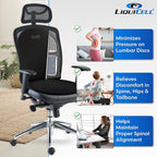ERGO21 Lumbar Pillow Lower Back Support Cushion for Back Rest, Good Posture, Spine Pain, Long Sitting Hours at Chair, Office, Car Seat, Wheelchair, Large (18" W x 24”x 1.5”)