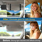 Veharvim Sun Visor Extender for Car (Polarized, UV400, PC Lens, Side Sunshade, Straps&Adjusters), Car Visor Extender Sun Blocker, Visor Extender Attachment, Anti-Glare for Safe Driving(Passenger Side)