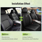 AOMSAZTO Car Seat Cover for Chevrolet Chevy Trailblazer 2021-2024 2025 2026 Front Set: Waterproof Faux Leather Car Seat Protector - Interior Seat Covers Decoration Refresh Accessories - Black