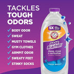 ARM & HAMMER Odor Blasters Deep Rinse and Revitalize Fabric Rinse, Laundry Additive, Eliminates Sweat and Musty Odors, Fresh Burst Scent, 50 fl oz