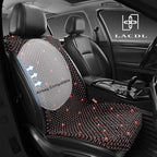 LACDL Beaded Car Seat Covers for Cars, Cooling Bead Seat Cover for Trucks & SUVs - Auto Ventilated Seat Cooler Pad, Natural Wood Breathable Beads - Sweat Protector for Summer, Stars
