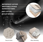 Car Seat Covers Full Set Custom Fit for Ford Edge 2007-2025 2026 - Luxury Faux Leather with Lumbar Support, Waterproof, Breathable, Anti-Slip, Easy to Install (Beige,Full Set)