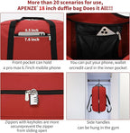 Small Gym Bag 18 inch Carry On Duffel Bag for Weekender Travel - Red