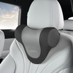 Coverado Car Headrest Pillow, Ergonomic Memory Foam Car Neck Pillow for Driving Seat with Adjustable Strap, Soft PU Leather Breathable Removable Cover Neck Support for Neck Pain Relief