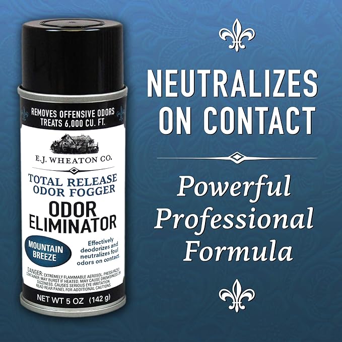 Odor Eliminator, Total Release Odor Fogger, 3 Pack, Effectively Deodorizes and Neutralizes Foul Odors on Contact, Mountain Breeze (5 OZ).
