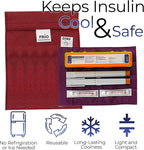 FRIO Cooling Wallet - Insulin Cooler for 45+ Hours of Stress Free On The Go - Red - Large