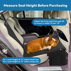 HOMBYS Back Seat Extender for Dogs,Dog Car Seat Cover with Storage Car Organizer,Dog Car Seat Extender with Storage for Front or Back Seat,Waterproof Scratch Proof Cover for Cars Trucks and SUVs,Large