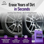 Nanoskin SPEEDY BRITE Pro Grade Wheel & Tire Acid Cleaner, 55 gallons - Chrome & Coated Wheel Safe, Cleaning with Organic Acid | Removes Brake Dust & Road Grime for Auto Detailing, Body Shop Safe