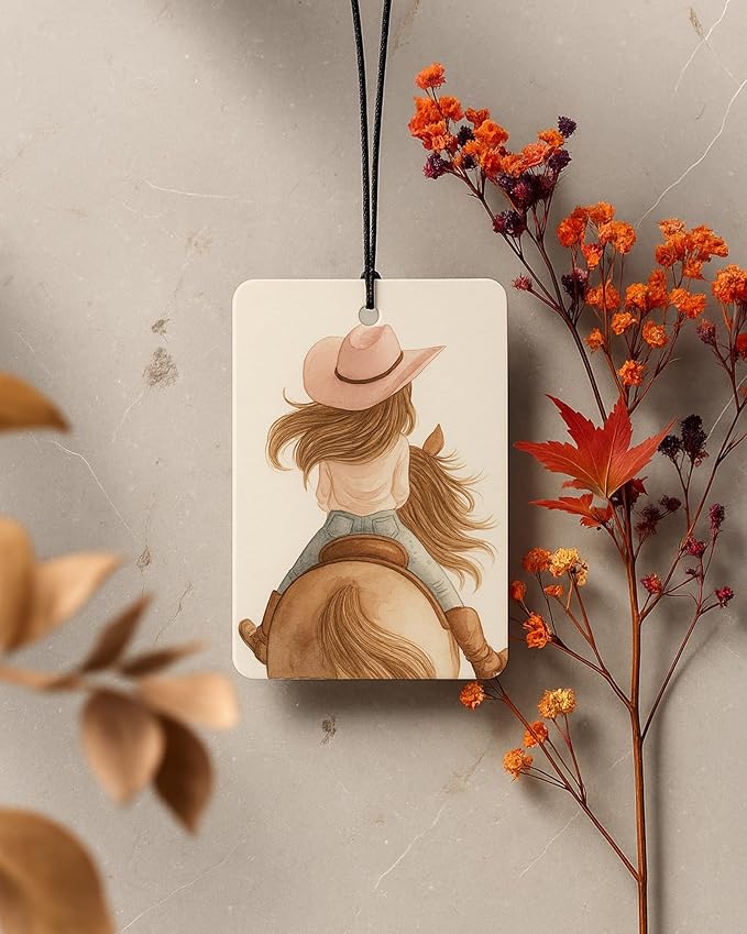 Preppy Western Car Air Freshener 4 Pcs Coconut Scented, Pink Bow Cowgirls Boots Hat Car Accessories Mirror Decor for Women, Western Hanging Air Freshener for Cars Closet Drawer Books