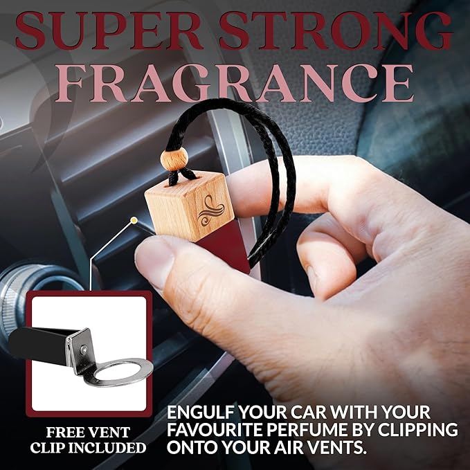 Car Freshener Scent For Women Inspired | B.accarat Car Air Freshener With Floral Amber Jasmine Saffron Clean Musk | Long-Lasting Perfume Style Automotive Fragrance Oil Diffuser | Carat Rouge by Perfa
