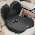 Car Seat Cushion with Lumbar Support for Long Driving Truck RV, 3" Lift Breathable Ergonomic Memory Foam Cushion for Hip, Coccyx, Sciatica, Tailbone & Lower Back Support Vehicles Office Chair (Black)