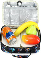 CAMTOP Lunch Box Kids Boys Insulated Lunch Cooler Bag Reusable Lunch Tote Kit for School Travel