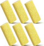 Abbylike 6 Pcs Pet Hair Remover Pumice Stone Car Pet Hair Removal Tool for Bedding Carpet Couch Furniture Cleaning (6.1 x 2.56 x 1.4 Inch,Yellow)