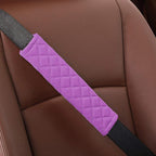 4 Pack Universal Car Seat Belt Pads, Adult Seat Belt Shoulder Strap Covers Harness Pad for Car/Bag,Soft Comfort Helps Protect You Neck Shoulder from The Seat Belt Rubbing (4pack-Purple)
