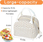 Lunch Bag for Women Insulated Lunch Box Cute Corduroy Lunch Tote Bags Reusable Large Capacity Cooler Bag for Travel Work Picnic