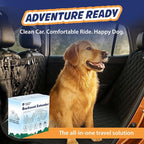 Panther Armor Hard Bottom Backseat Extender for Dogs, Dog Car Seat Cover with 2 Door Protectors, Foldable 8-Panel Dog Hammock, Waterproof Bench Seat Protector, Washable Topper