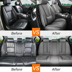 Car Seat Covers, Premium Leather Car Seat Covers, Waterproof and Breathable Seat Covers, Universal Car Seat Protector Fit for Cars, Trucks, SUVs, Pick-ups (Gray, FullSet)
