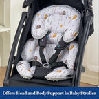 Innokids Head and Body Support Pillow Infant Car Seat Insert for Newborn to Toddler Stroller Cushion (Snail)