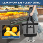 Insulated Cooler Bag Reusable Grocery Tote Bags Transport Large Lunch Box for Women