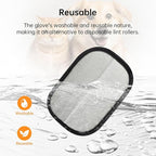 2 Pcs Pets Static Removal Gloves, Reusable Cat Dog Electrostatic Hair Remover Grooming Glove Tool (2 Pcs Black)