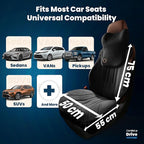 Car Seat Cushion with Back & Neck Support, Breathable Perforated Suede Seat Cushion for Drivers, Non-Slip Ergonomic Design for Long Drives, Daily Commute & Travel