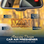 Car Fragrance for 365 Days FreshWood Mom Drive Safe ❘ Car Hanging Ornament ❘ Gift for Mom ❘ Rear View Mirror Air Freshener ❘ Mirror Hanging Ornament ❘ Hand Made Car Essential
