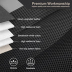 GIANT PANDA 2 Pcs Front 3D Air Mesh Car Seat Cover Custom Fit Ford F150 F250 F350 F450 SuperCrew/Crew Cab Pickup Trucks,Breathable Cooling Seat Protector with Composite Sponge Inside(Gray)