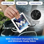Moisture Absorber Sachets Activated Charcoal 1.4 oz/40g - Remove Excess Moisture In Air - Desiccant Dehumidifier for Closet, Drawer, Safe, Storage - Dampness & Humidity Control - Set of 15