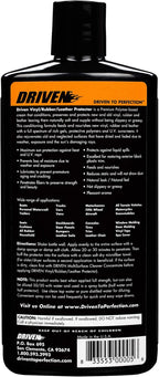 DRIVEN Vinyl/Rubber/Leather Protector with Rich Gels, Protective Polymers & UV Sunscreen - for Car, Boat, RV Interiors, Furniture, Apparel, Boots, & More - Prevents Fading, Cracking & Discoloration