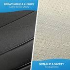 GIANT PANDA Bottom Car Seat Cover for Driver,Front Seat Cover with Memory Foam Cushion,Ideal for Long Drives,Relieves Sciatica and Tailbone Pain, Fits 95% of Vehicles, Black
