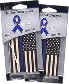 Elektroplate Police Thin Blue Line USA Flag Automotive Air Fresheners for Vehicles | New Car Scent (12-Pack) | Made in the USA